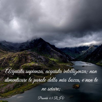 Picture 03 - Proverbi 4:5 RIV - Acquista sapienza, acquista intelligenza; non - Bible Verse Picture