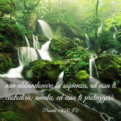 Picture 03 - Proverbi 4:6 RIV - non abbandonare la sapienza, ed essa ti - Bible Verse Picture