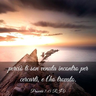Picture 03 - Proverbi 7:15 RIV - perciò ti son venuta incontro per cercarti, e - Bible Verse Picture