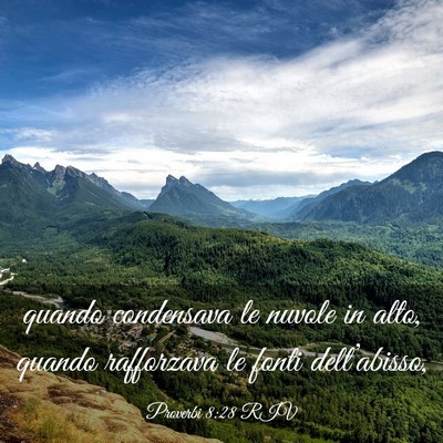 Picture 03 - Proverbi 8:28 RIV - quando condensava le nuvole in alto, quando - Bible Verse Picture