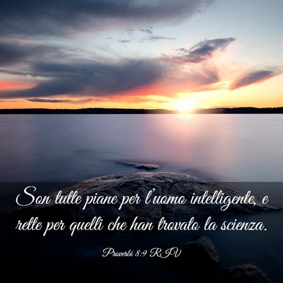 Picture 03 - Proverbi 8:9 RIV - Son tutte piane per l’uomo intelligente, e - Bible Verse Picture
