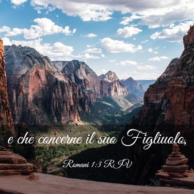 Picture 03 - Romani 1:3 RIV - e che concerne il suo - Bible Verse Picture