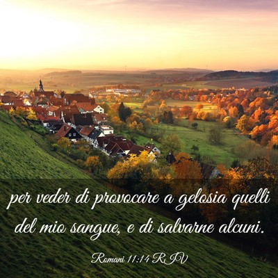 Picture 03 - Romani 11:14 RIV - per veder di provocare a gelosia quelli del mio - Bible Verse Picture