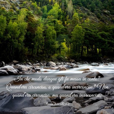 Picture 03 - Romani 4:10 RIV - In che modo dunque gli fu messa in conto? - Bible Verse Picture