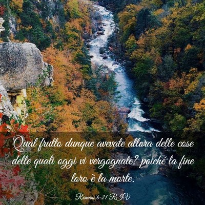 Picture 03 - Romani 6:21 RIV - Qual frutto dunque avevate allora delle cose - Bible Verse Picture
