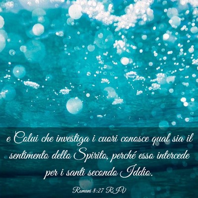 Picture 03 - Romani 8:27 RIV - e Colui che investiga i cuori conosce qual sia il - Bible Verse Picture