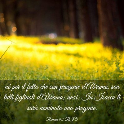 Picture 03 - Romani 9:7 RIV - né per il fatto che son progenie d’Abramo, son - Bible Verse Picture