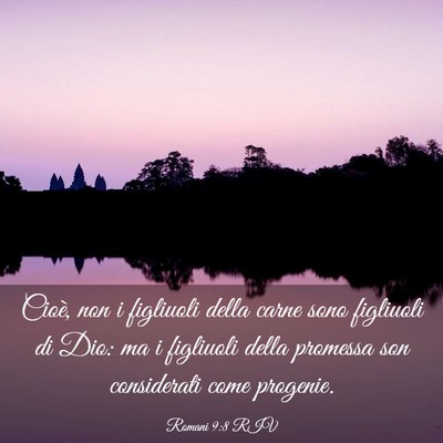 Picture 03 - Romani 9:8 RIV - Cioè, non i figliuoli della carne sono figliuoli - Bible Verse Picture