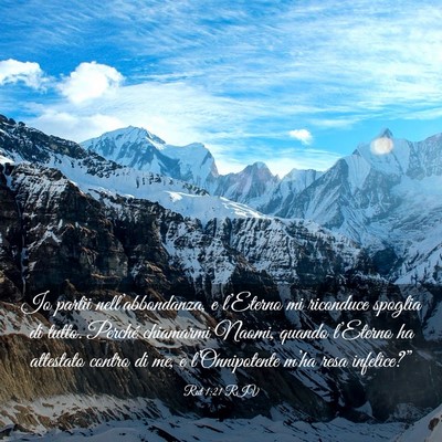 Picture 03 - Rut 1:21 RIV - Io partii nell’abbondanza, e l’Eterno mi - Bible Verse Picture