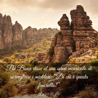 Picture 03 - Rut 2:5 RIV - Poi Boaz disse al suo servo incaricato di - Bible Verse Picture