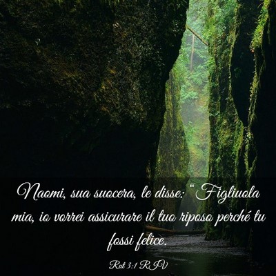 Picture 03 - Rut 3:1 RIV - Naomi, sua suocera, le disse: “Figliuola mia, - Bible Verse Picture