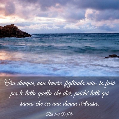 Picture 03 - Rut 3:11 RIV - Ora dunque, non temere, figliuola mia; io farò - Bible Verse Picture