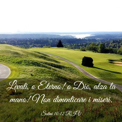 Picture 03 - Salmi 10:12 RIV - Lèvati, o Eterno! o Dio, alza la mano! Non - Bible Verse Picture