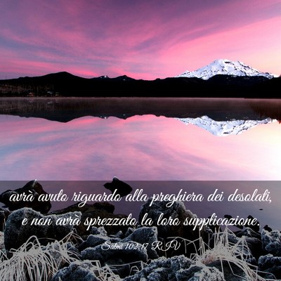 Picture 03 - Salmi 102:17 RIV - avrà avuto riguardo alla preghiera dei desolati, - Bible Verse Picture