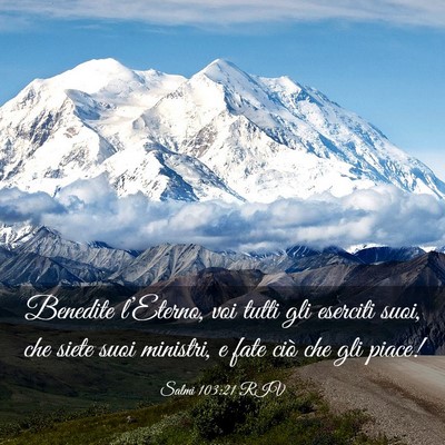 Picture 03 - Salmi 103:21 RIV - Benedite l’Eterno, voi tutti gli eserciti suoi, - Bible Verse Picture