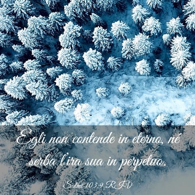 Picture 03 - Salmi 103:9 RIV - Egli non contende in eterno, né serba l’ira - Bible Verse Picture