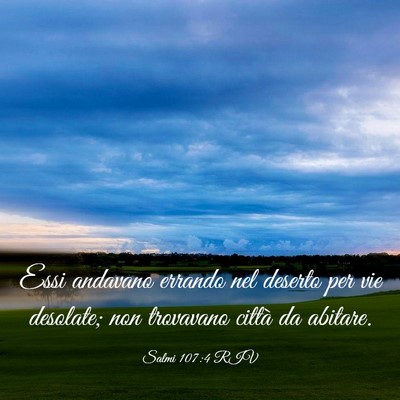 Picture 03 - Salmi 107:4 RIV - Essi andavano errando nel deserto per vie - Bible Verse Picture