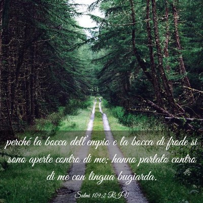 Picture 03 - Salmi 109:2 RIV - perché la bocca dell’empio e la bocca di frode - Bible Verse Picture