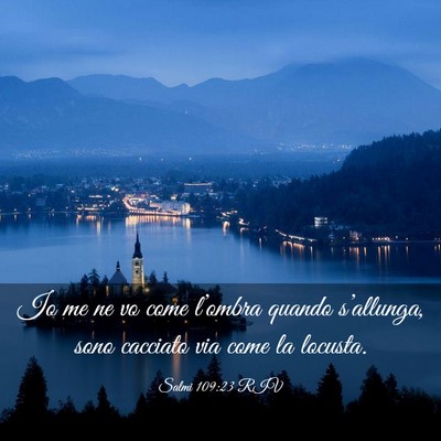 Picture 03 - Salmi 109:23 RIV - Io me ne vo come l’ombra quando s’allunga, - Bible Verse Picture