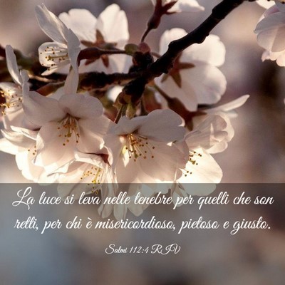 Picture 03 - Salmi 112:4 RIV - La luce si leva nelle tenebre per quelli che son - Bible Verse Picture