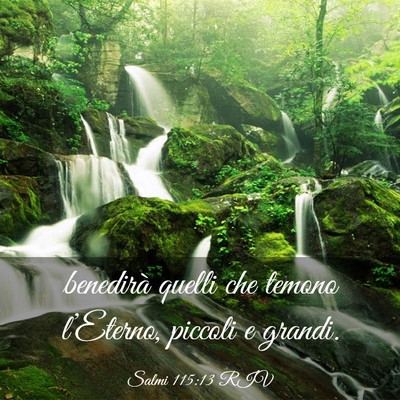 Picture 03 - Salmi 115:13 RIV - benedirà quelli che temono l’Eterno, piccoli e - Bible Verse Picture