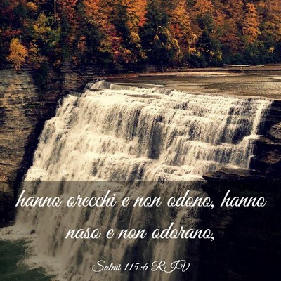 Picture 03 - Salmi 115:6 RIV - hanno orecchi e non odono, hanno naso e non - Bible Verse Picture