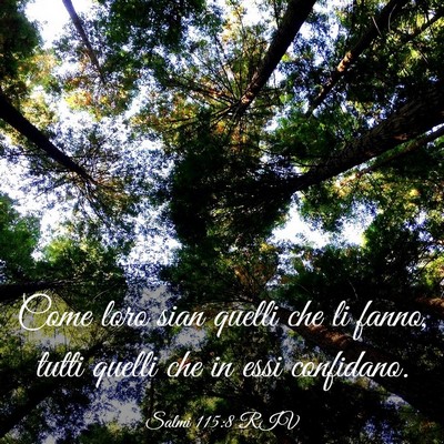 Picture 03 - Salmi 115:8 RIV - Come loro sian quelli che li fanno, tutti quelli - Bible Verse Picture