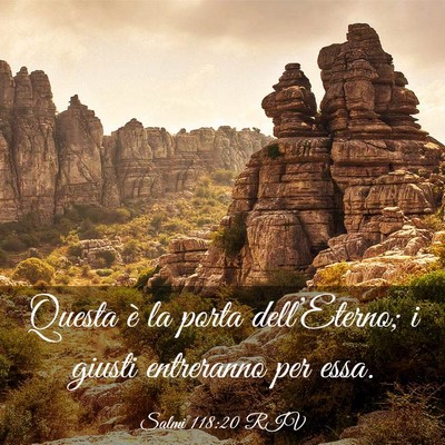 Picture 03 - Salmi 118:20 RIV - Questa è la porta dell’Eterno; i giusti - Bible Verse Picture