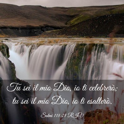 Picture 03 - Salmi 118:28 RIV - Tu sei il mio Dio, io ti celebrerò; tu sei il - Bible Verse Picture
