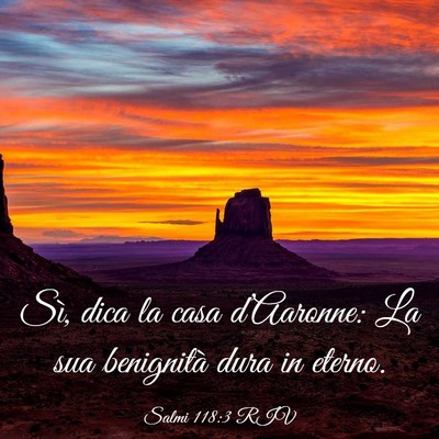 Picture 03 - Salmi 118:3 RIV - Sì, dica la casa d’Aaronne: La sua benignità - Bible Verse Picture