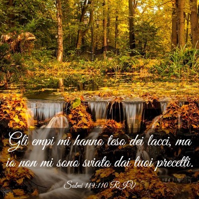 Picture 03 - Salmi 119:110 RIV - Gli empi mi hanno teso dei lacci, ma io non mi - Bible Verse Picture