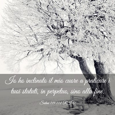 Picture 03 - Salmi 119:112 RIV - Io ho inclinato il mio cuore a praticare i tuoi - Bible Verse Picture