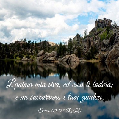 Picture 03 - Salmi 119:175 RIV - L’anima mia viva, ed essa ti loderà; e mi - Bible Verse Picture
