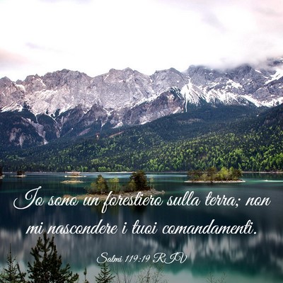 Picture 03 - Salmi 119:19 RIV - Io sono un forestiero sulla terra; non mi - Bible Verse Picture