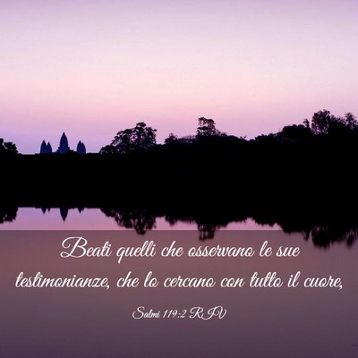 Picture 03 - Salmi 119:2 RIV - Beati quelli che osservano le sue testimonianze, - Bible Verse Picture