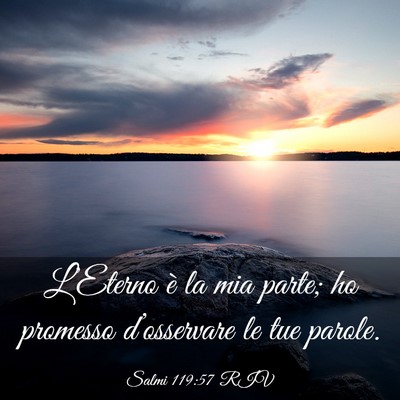 Picture 03 - Salmi 119:57 RIV - L’Eterno è la mia parte; ho promesso - Bible Verse Picture
