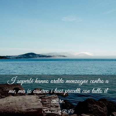 Picture 03 - Salmi 119:69 RIV - I superbi hanno ordito menzogne contro a me, ma - Bible Verse Picture