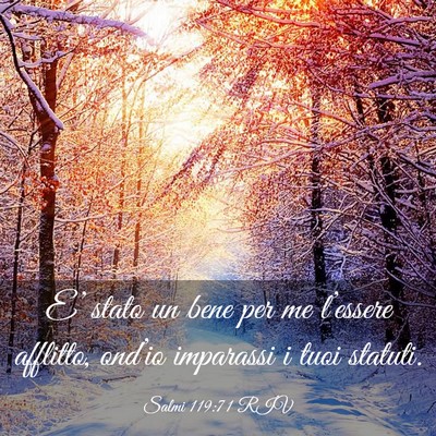 Picture 03 - Salmi 119:71 RIV - E’ stato un bene per me l’essere afflitto, - Bible Verse Picture