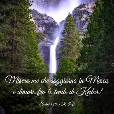 Picture 03 - Salmi 120:5 RIV - Misero me che soggiorno in Mesec, e dimoro fra le - Bible Verse Picture