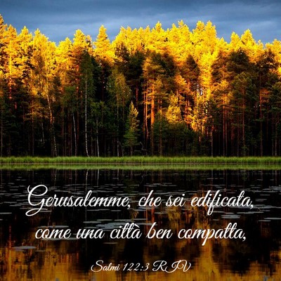 Picture 03 - Salmi 122:3 RIV - Gerusalemme, che sei edificata, come una città - Bible Verse Picture