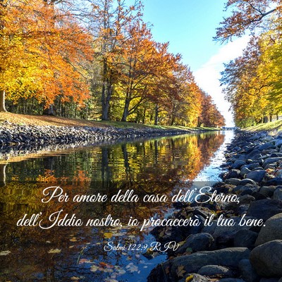 Picture 03 - Salmi 122:9 RIV - Per amore della casa dell’Eterno, dell’Iddio - Bible Verse Picture