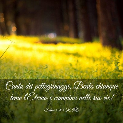 Picture 03 - Salmi 128:1 RIV - Canto dei pellegrinaggi. Beato chiunque teme - Bible Verse Picture