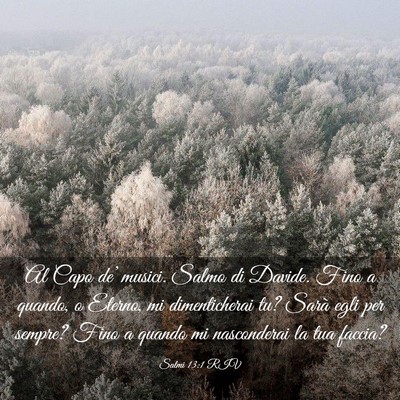 Picture 03 - Salmi 13:1 RIV - Al Capo de’ musici. Salmo di Davide. Fino a - Bible Verse Picture
