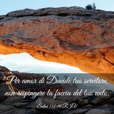 Picture 03 - Salmi 132:10 RIV - Per amor di Davide tuo servitore, non respingere - Bible Verse Picture