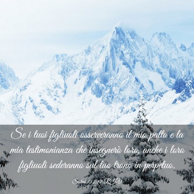 Picture 03 - Salmi 132:12 RIV - Se i tuoi figliuoli osserveranno il mio patto e - Bible Verse Picture