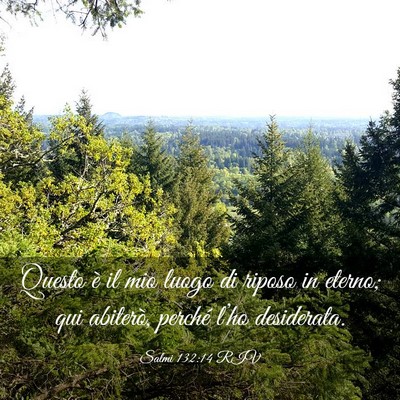 Picture 03 - Salmi 132:14 RIV - Questo è il mio luogo di riposo in eterno; qui - Bible Verse Picture