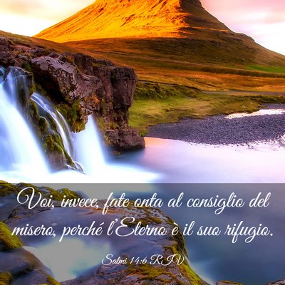 Picture 03 - Salmi 14:6 RIV - Voi, invece, fate onta al consiglio del misero, - Bible Verse Picture