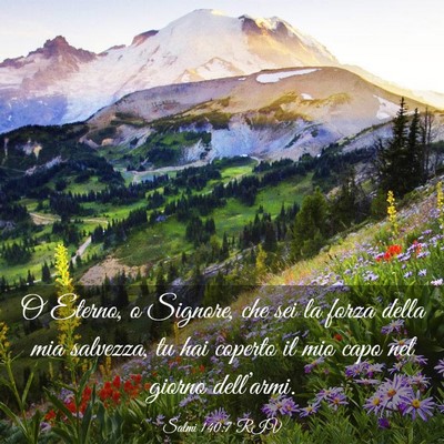 Picture 03 - Salmi 140:7 RIV - O Eterno, o Signore, che sei la forza della mia - Bible Verse Picture