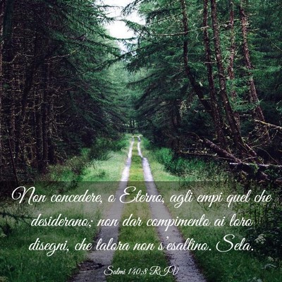 Picture 03 - Salmi 140:8 RIV - Non concedere, o Eterno, agli empi quel che - Bible Verse Picture