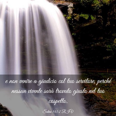 Picture 03 - Salmi 143:2 RIV - e non venire a giudicio col tuo servitore, - Bible Verse Picture